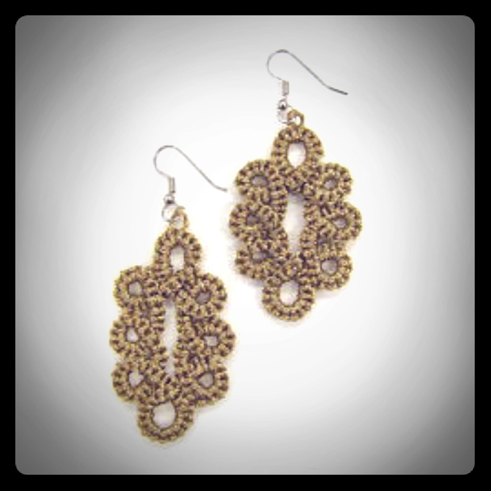 Doilies for Ears-Bright Gold Celtic Motif Earrings